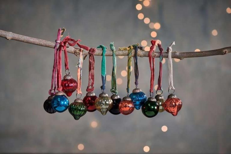 Set de 3 Boules de Noël. Verre recyclé. NKUKU.