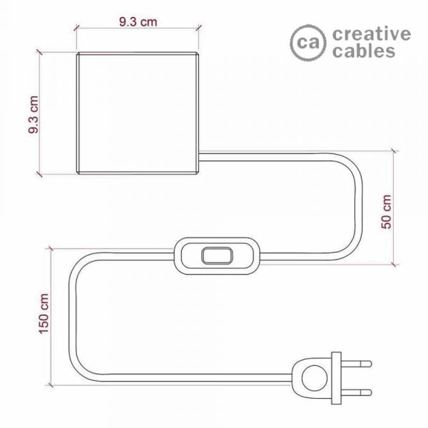 pied de lampe cube - plan